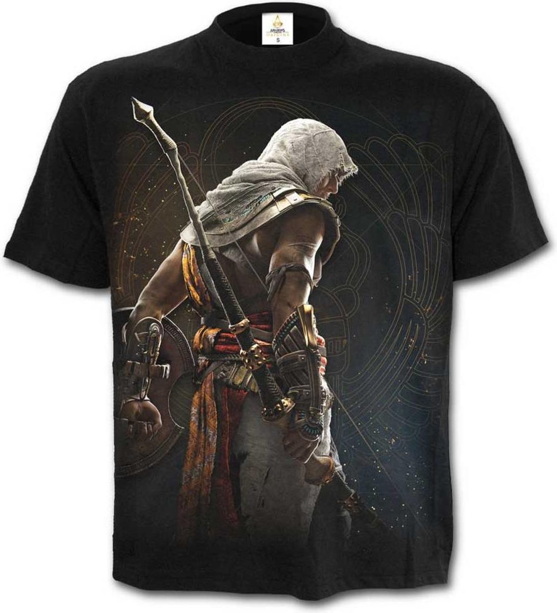 Assassins Creed Origins - Bayeka unisex T-shirt zwart - Games merchandise - S - Spiral