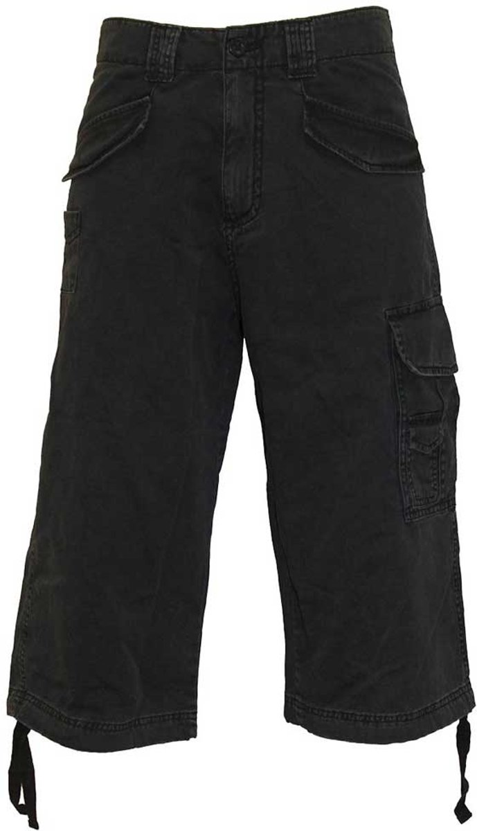 Metal Streetwear, basic cargo driekwart broek zwart - M - Spiral