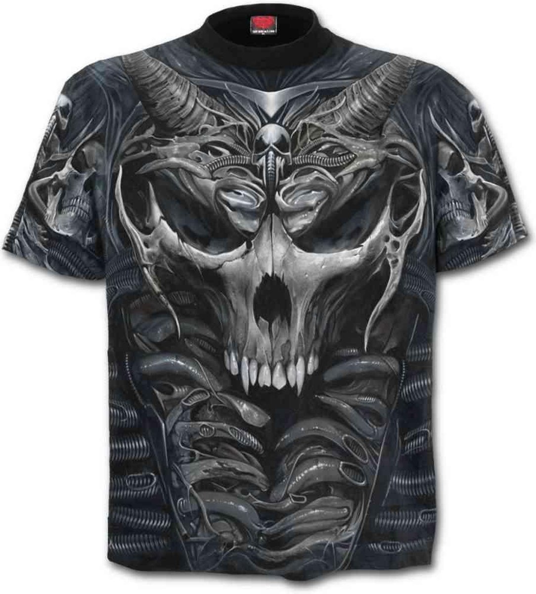 SKULL ARMOUR - Allover T-shirt zwart - L