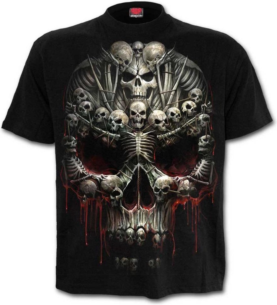 Spiral Direct Heren Tshirt -L- DEATH BONES Zwart