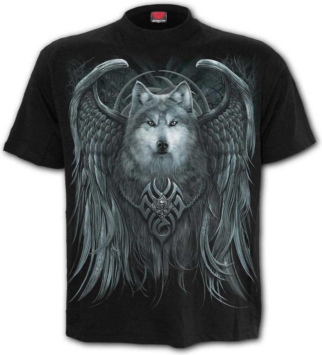 Spiral Direct Heren Tshirt -M- WOLF SPIRIT Zwart