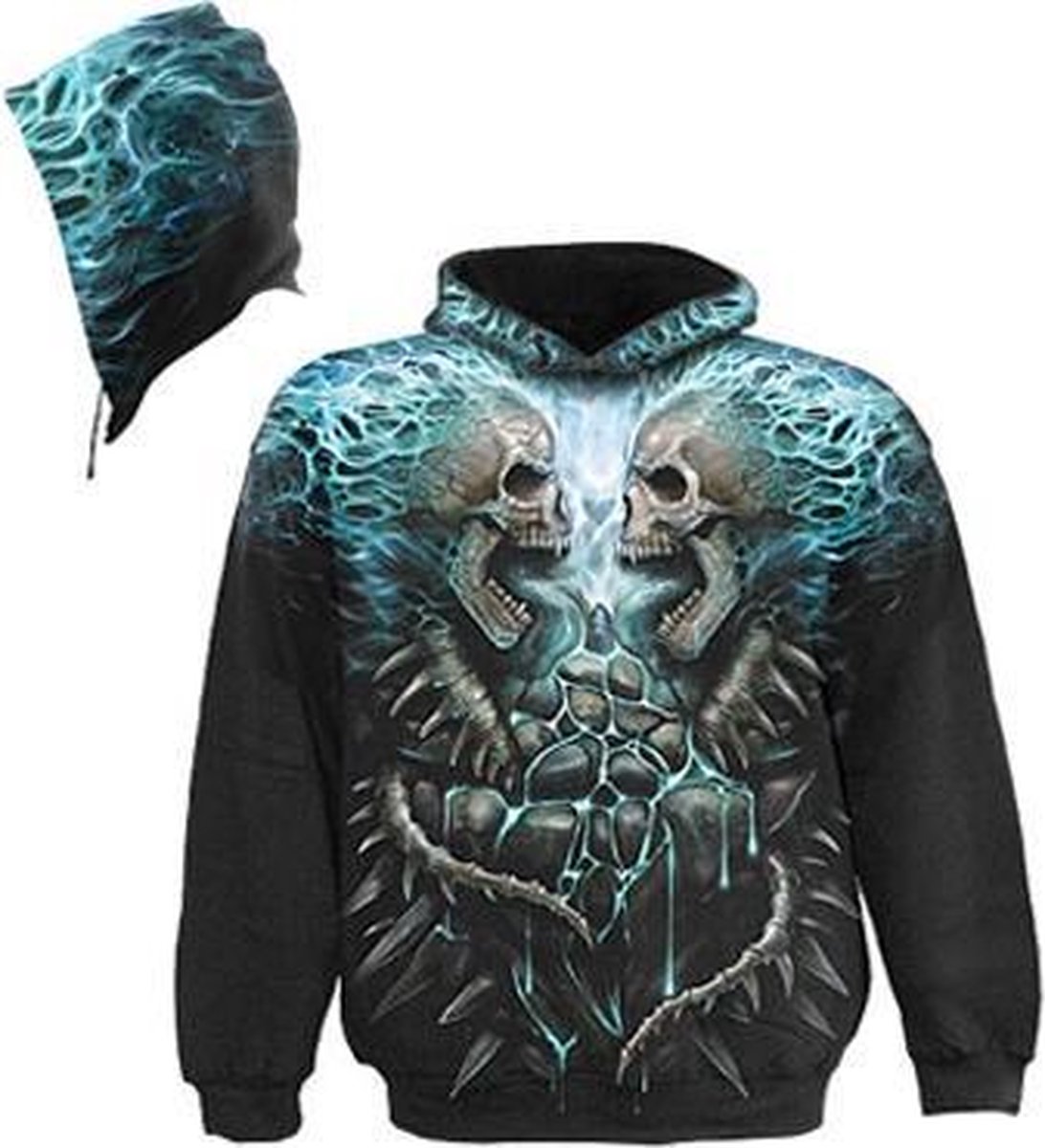 Spiral Direct Hoodie/trui -S- FLAMING SPINE Zwart