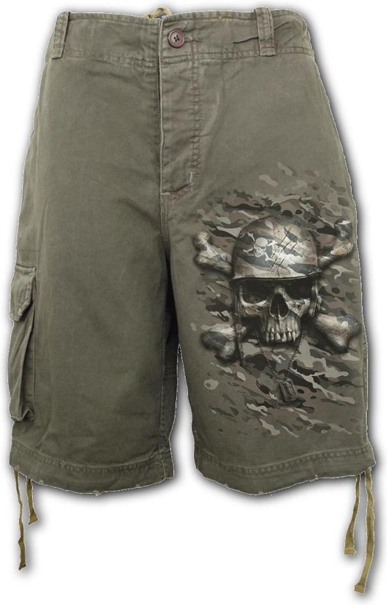 Spiral Direct Korte broek -2XL- CAMO-SKULL Groen