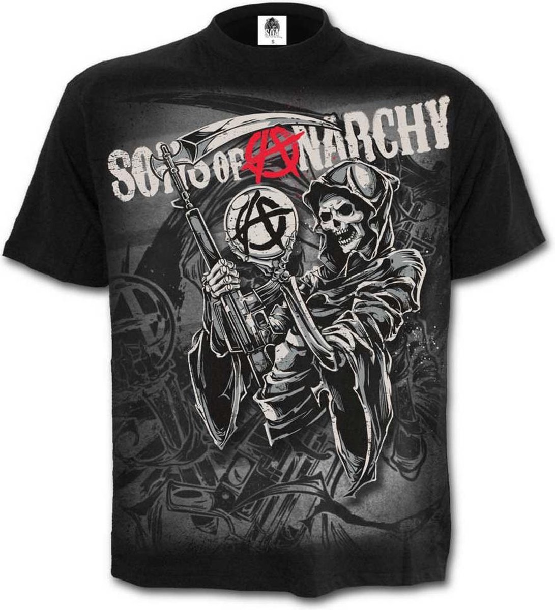 Spiral Direct Sons Of Anarchy Heren Tshirt -M- REAPER MONTAGE Zwart