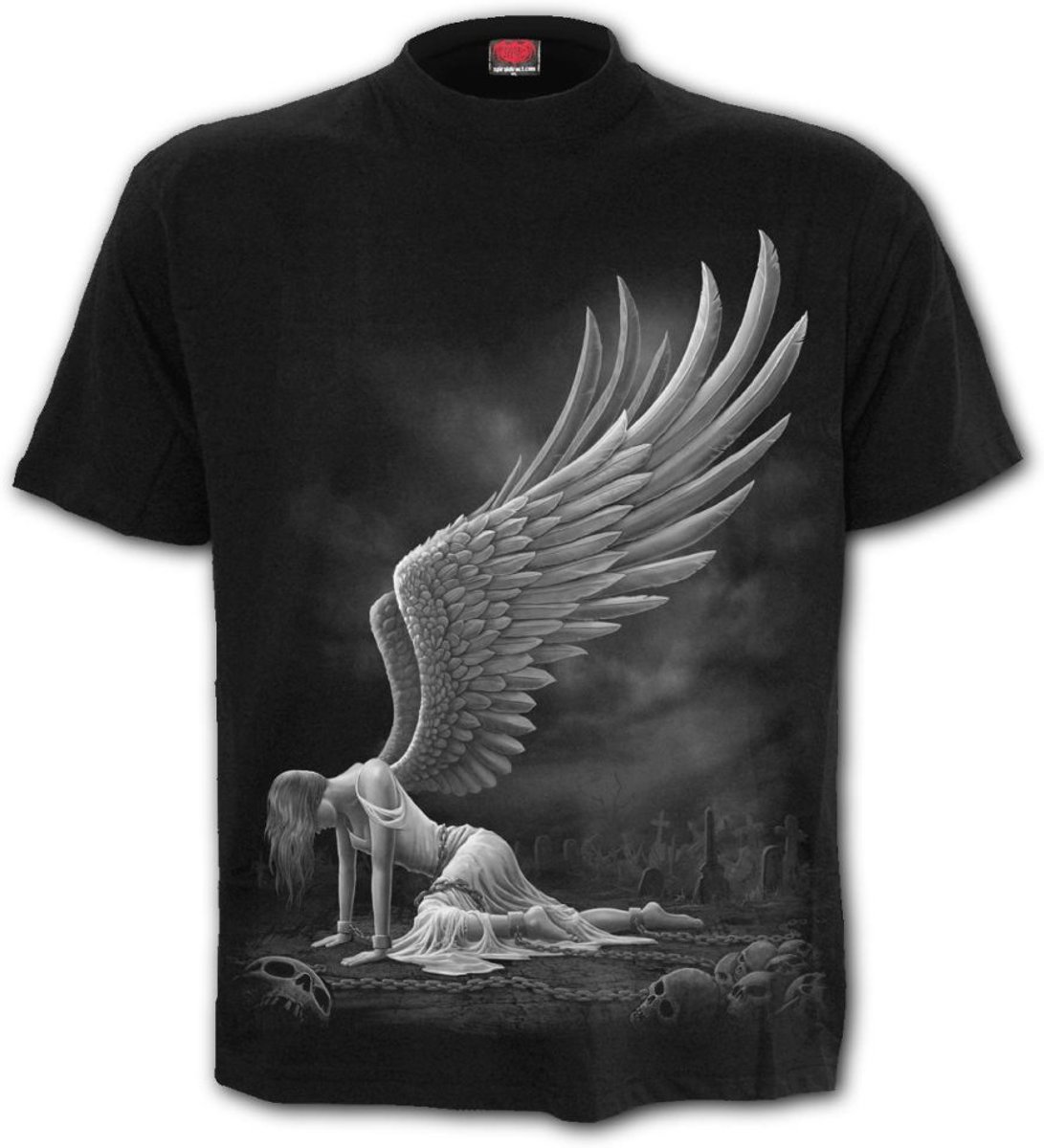 Spiral Direct Unisex Tshirt -L- ANGEL Zwart