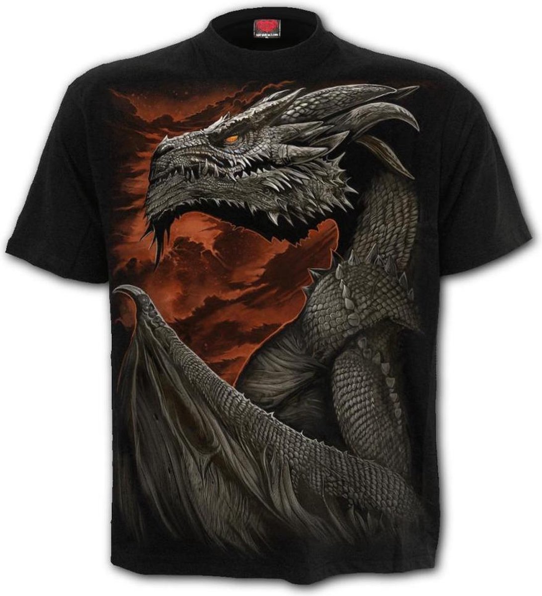 Spiral Direct Unisex Tshirt -M- MAJESTIC DRACO Zwart