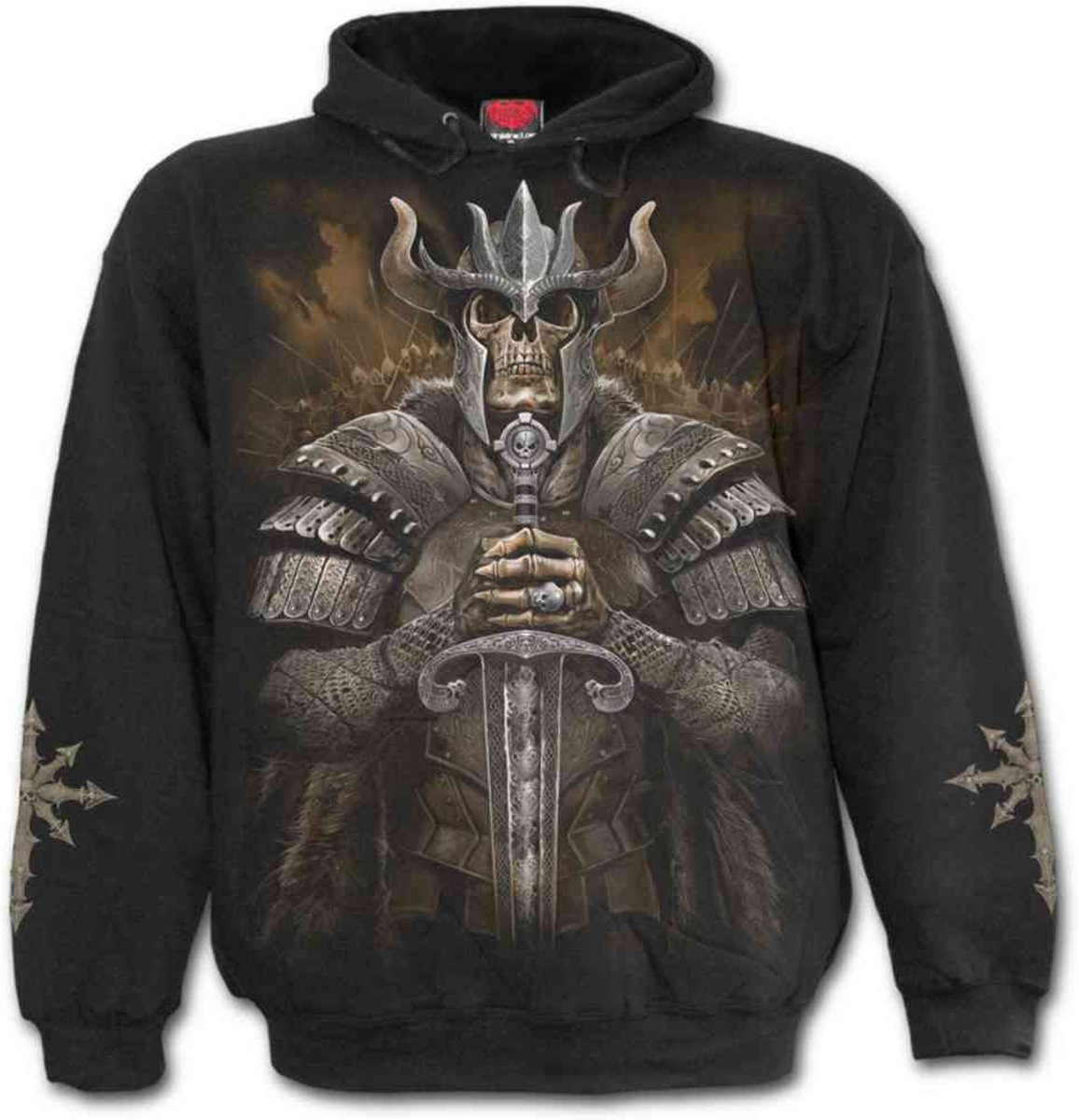 Viking Warrior - Unisex trui met capuchon zwart - L - Spiral Direct