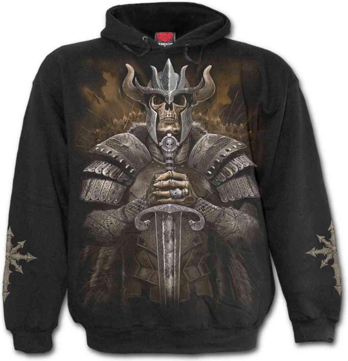 Viking Warrior - Unisex trui met capuchon zwart - M - Spiral Direct