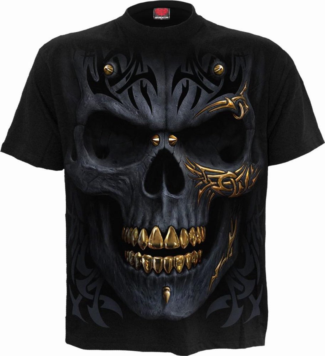 Spiral Heren Tshirt -4XL- BLACK GOLD Zwart