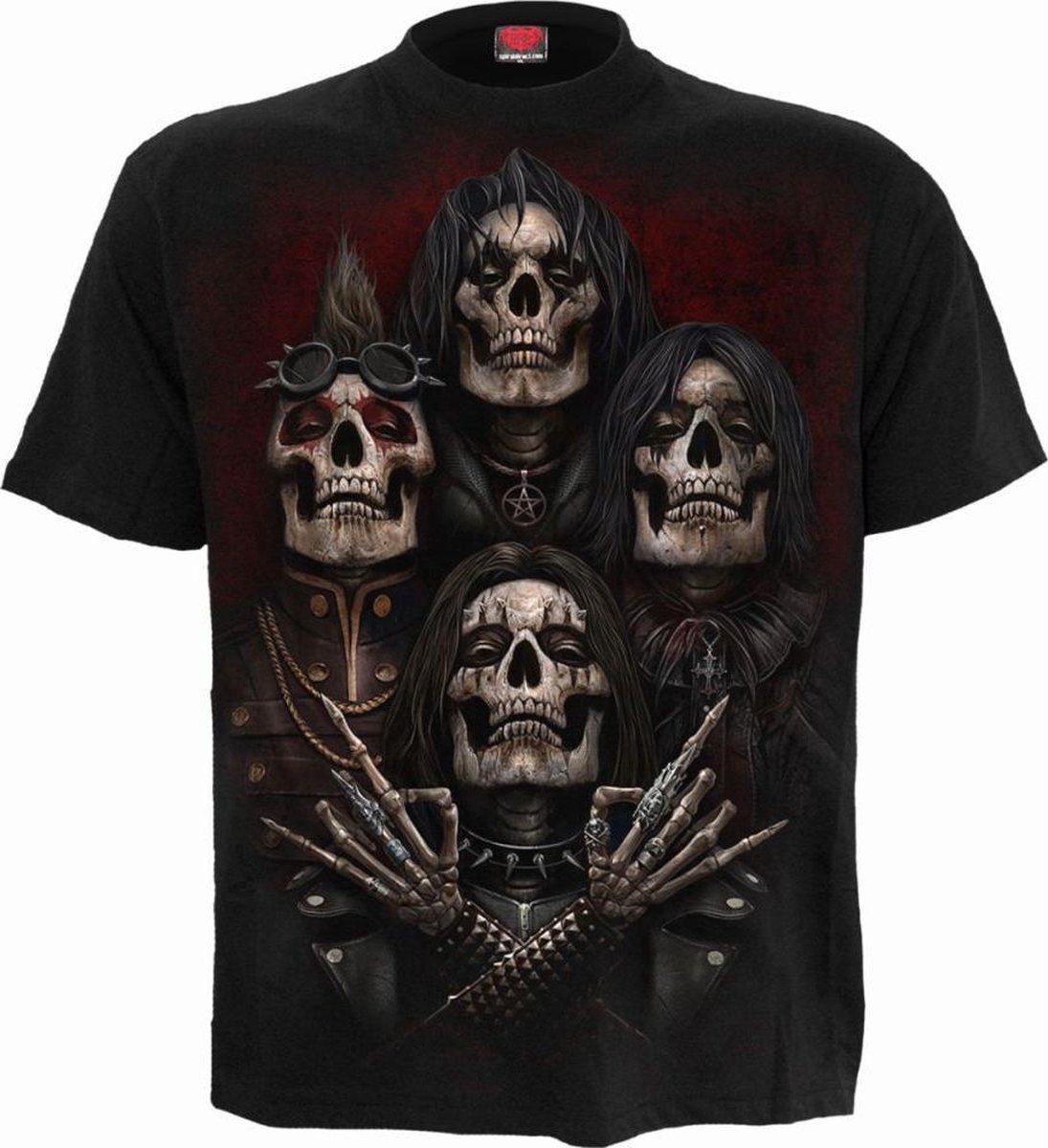 Spiral Heren Tshirt -4XL- FACES OF GOTH Zwart