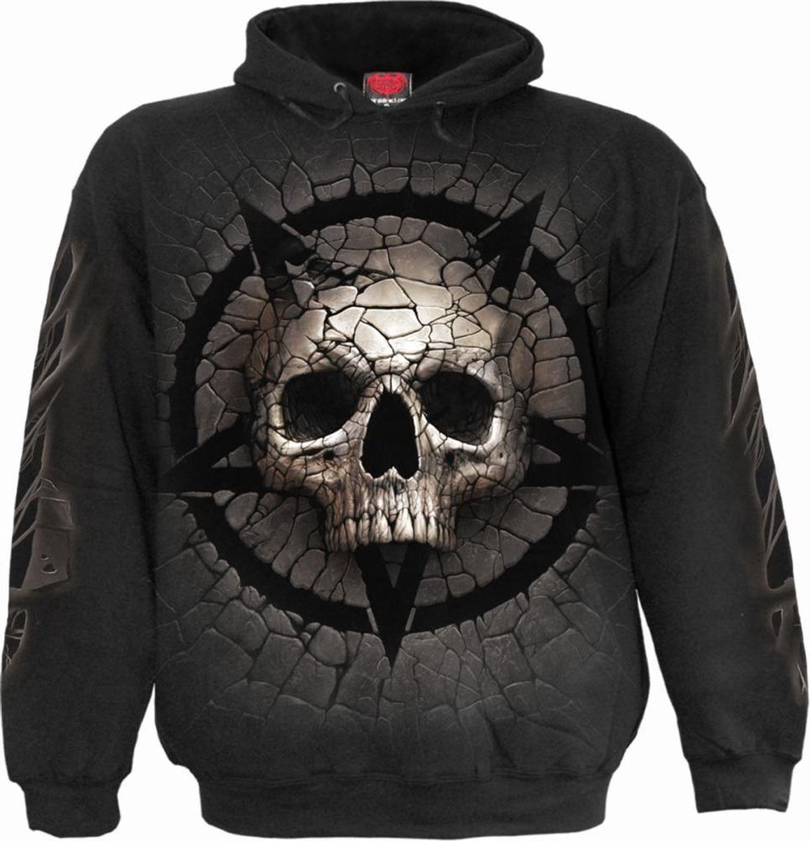 Spiral Hoodie/trui -XXL- CRACKING UP Zwart