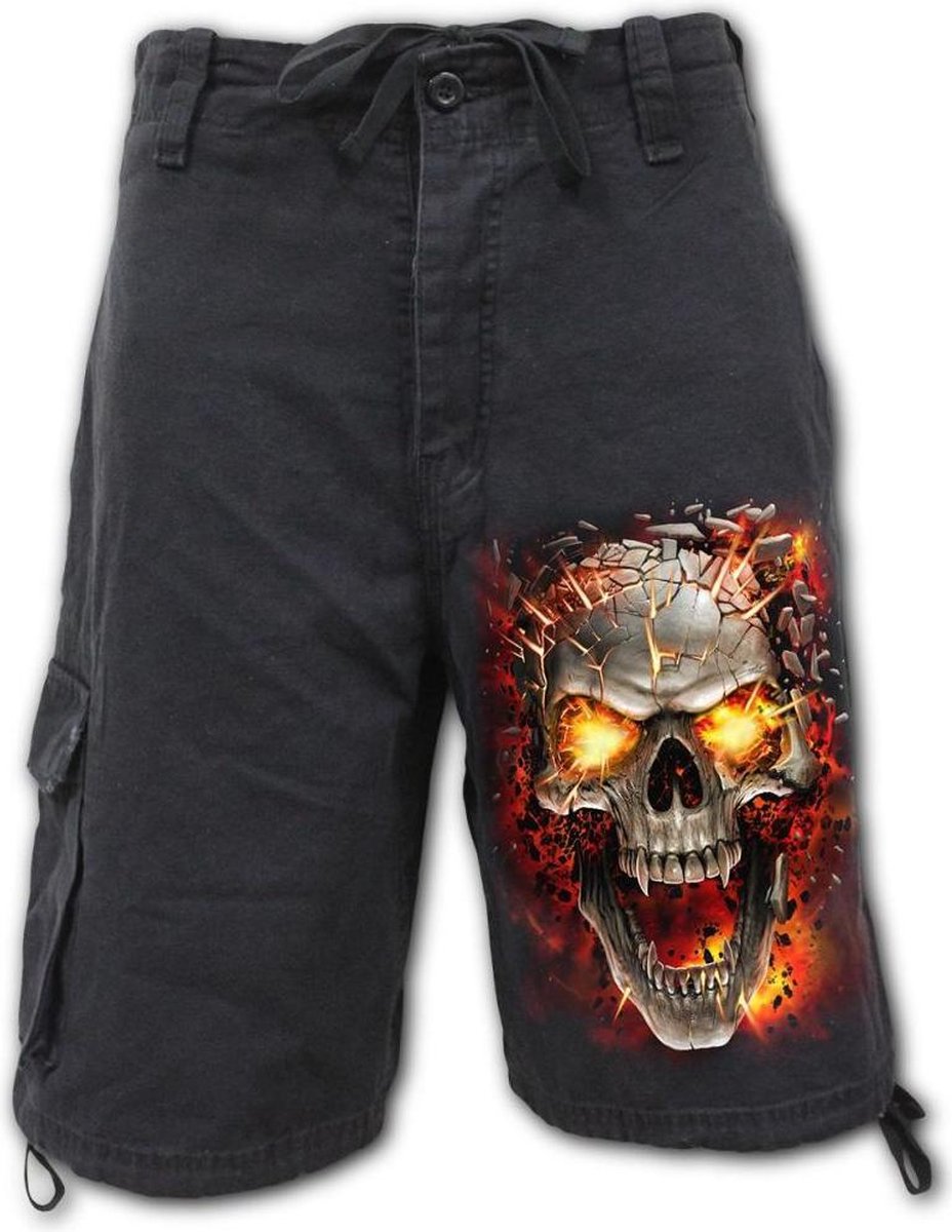 Spiral Korte broek -L- SKULL BLAST Zwart