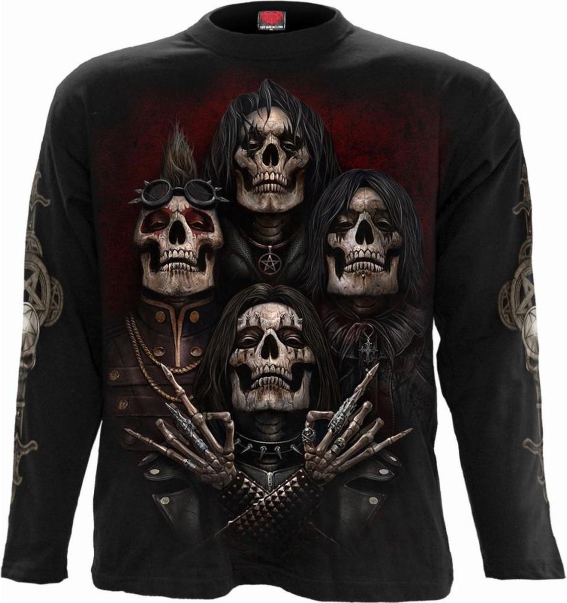 Spiral Longsleeve shirt -XXL- FACES OF GOTH Zwart