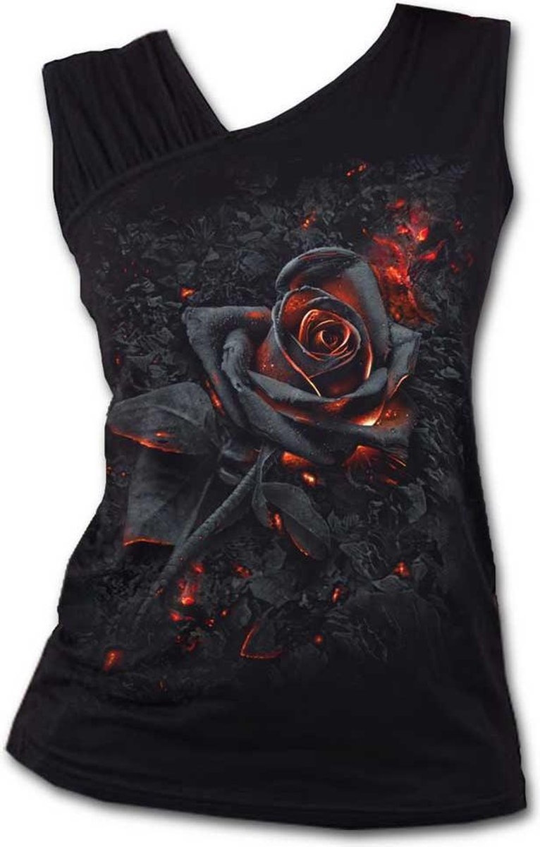 Spiral Top -M- BURNT ROSE Zwart