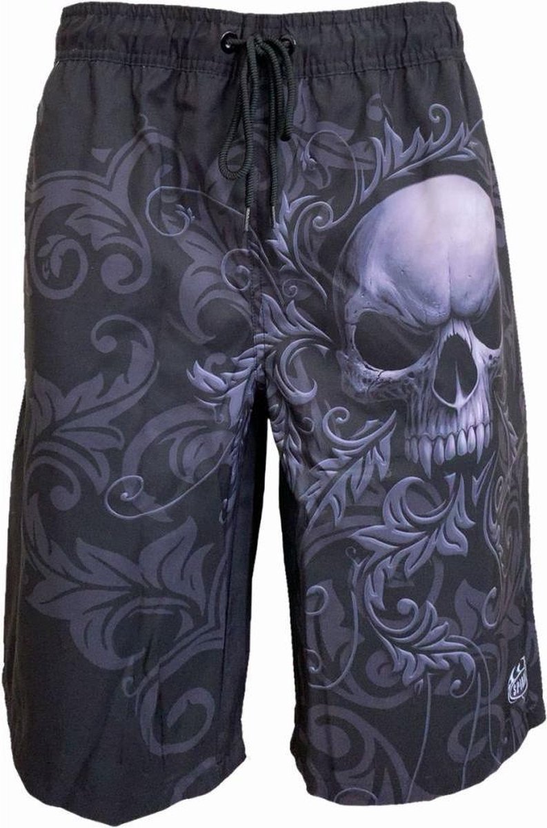 Spiral Zwemshorts -L- SKULL SCROLL Zwart