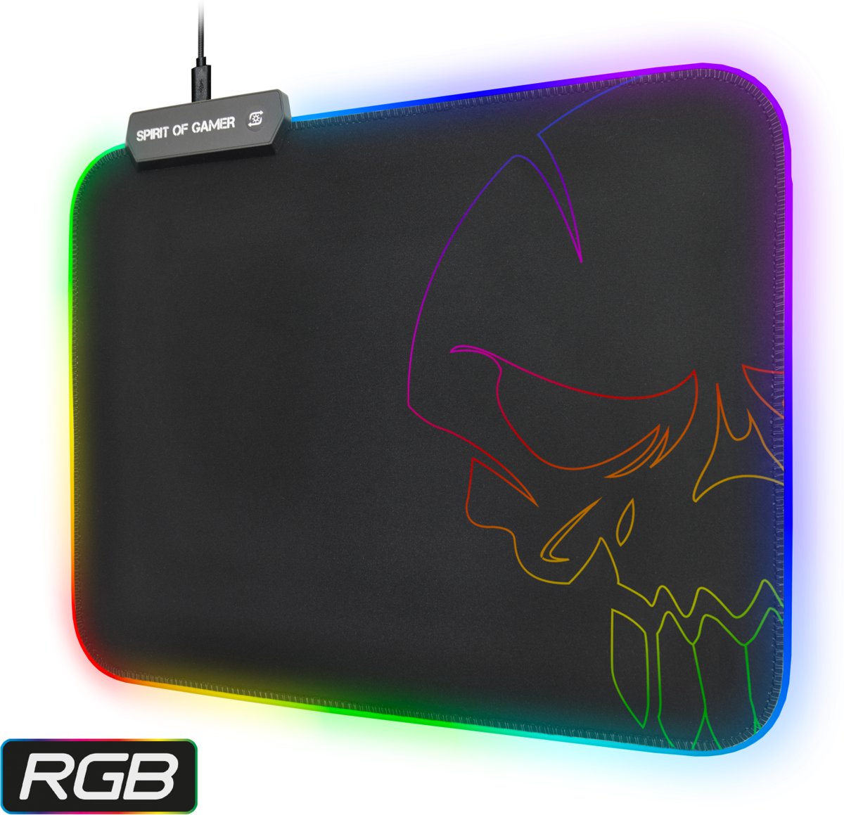 RGB gaming muismat - mediumformaat - 30 x23 x 0,3 cm