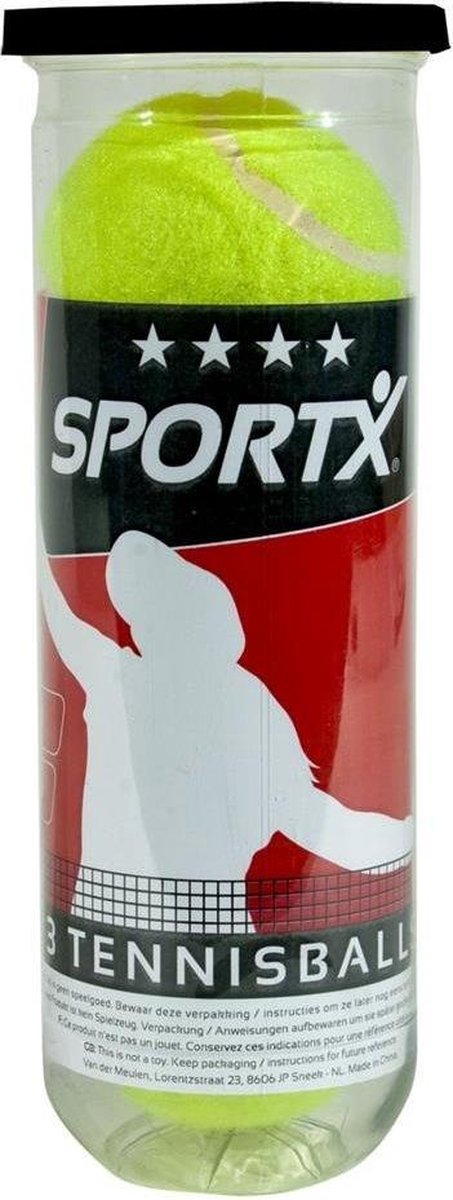 SportX Tennisballen in Koker 3 Stuks