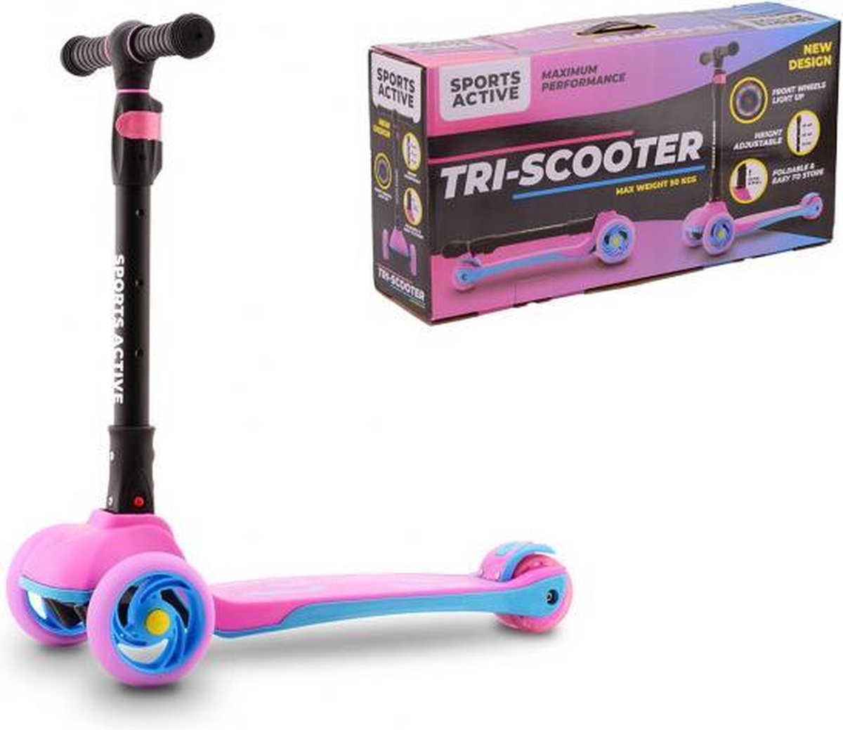 Sports Active Max Tri-scooter roze/blauw