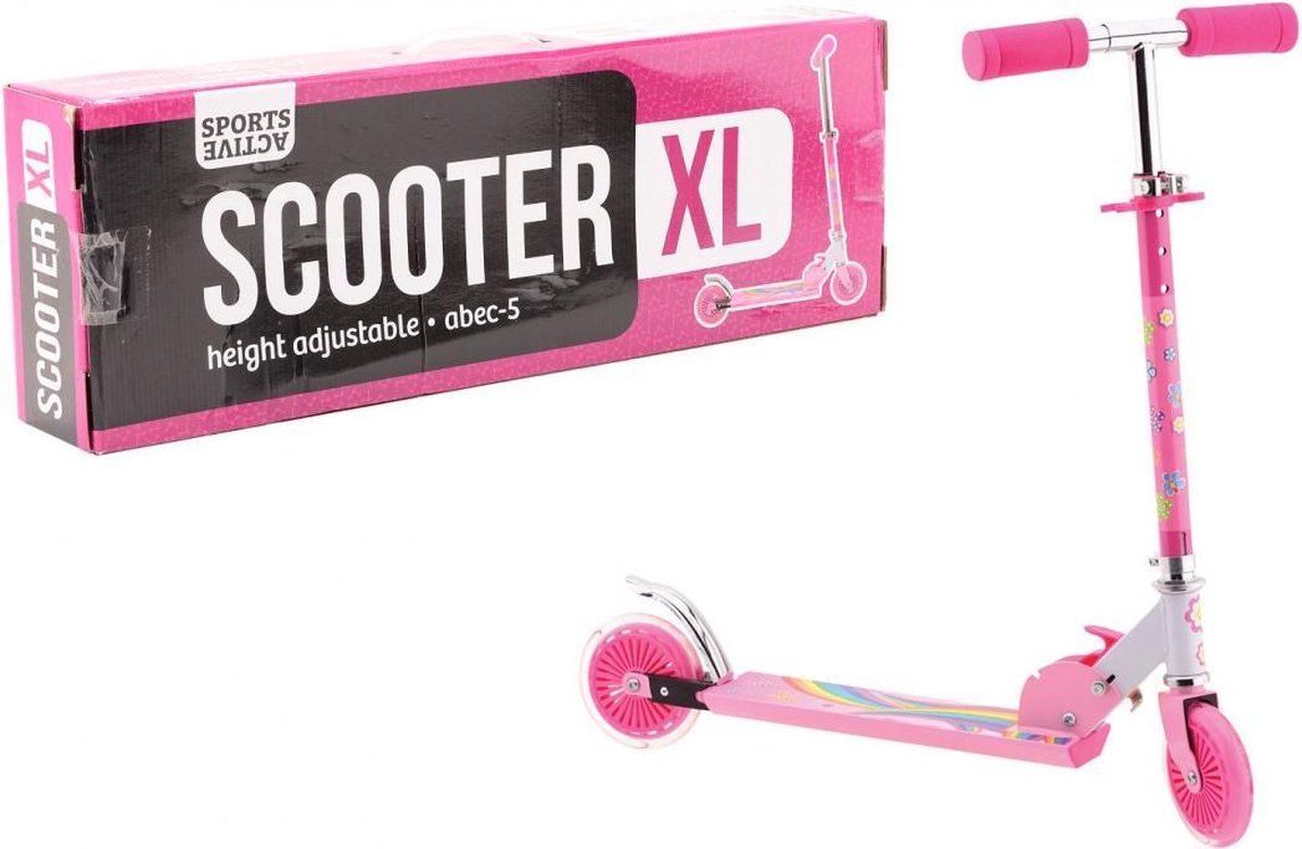 scooter XL-Step-Sports Active-Scooter-Verstelbaar-Inklapbaar-Roze