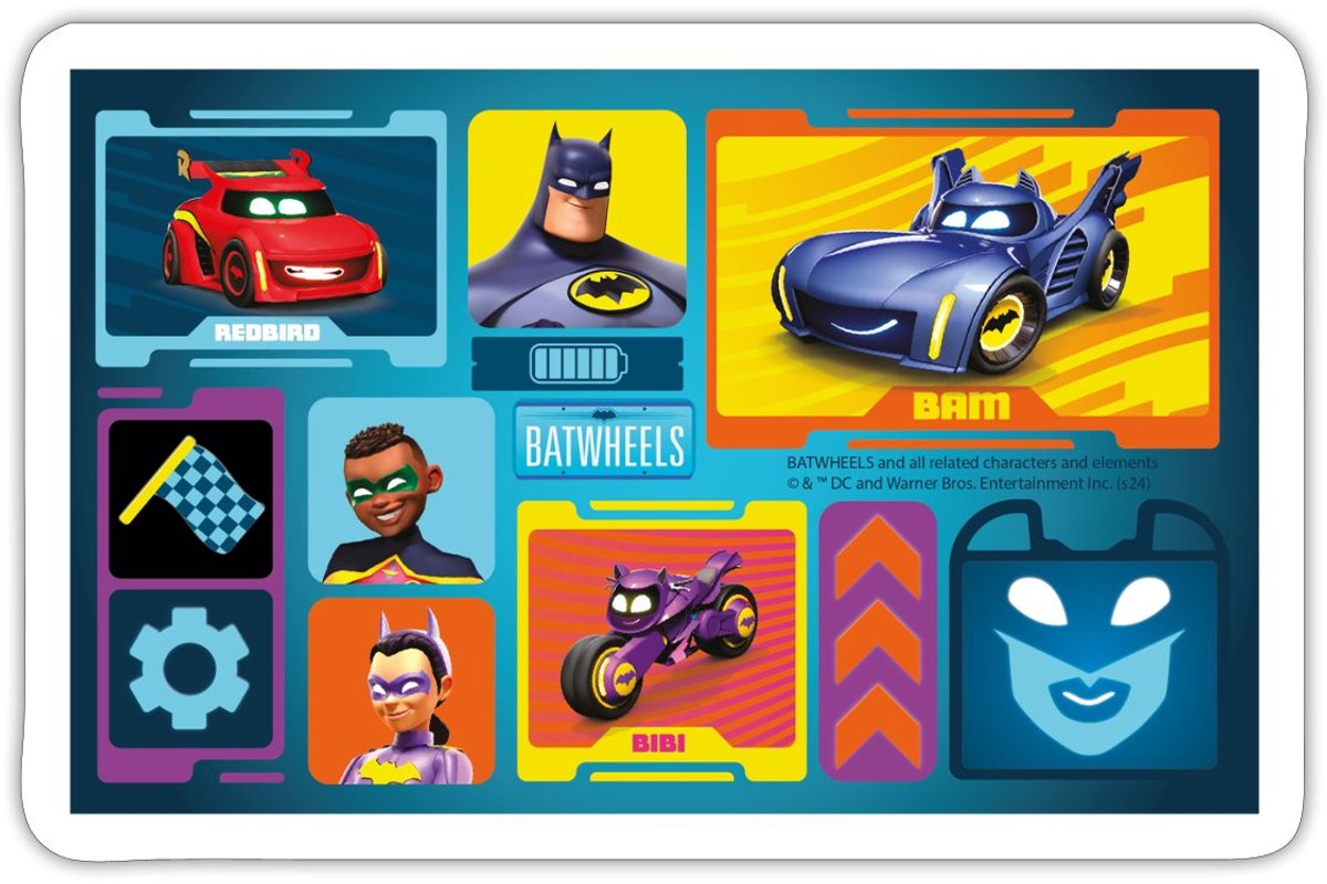 Batwheels Cool Ontwerp Met Helden En Hun Autos