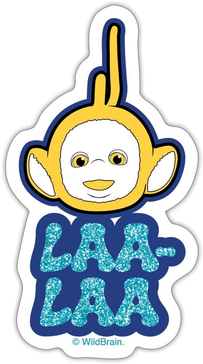 Teletubbies Laa-Laa In Mooi Glitterdesign