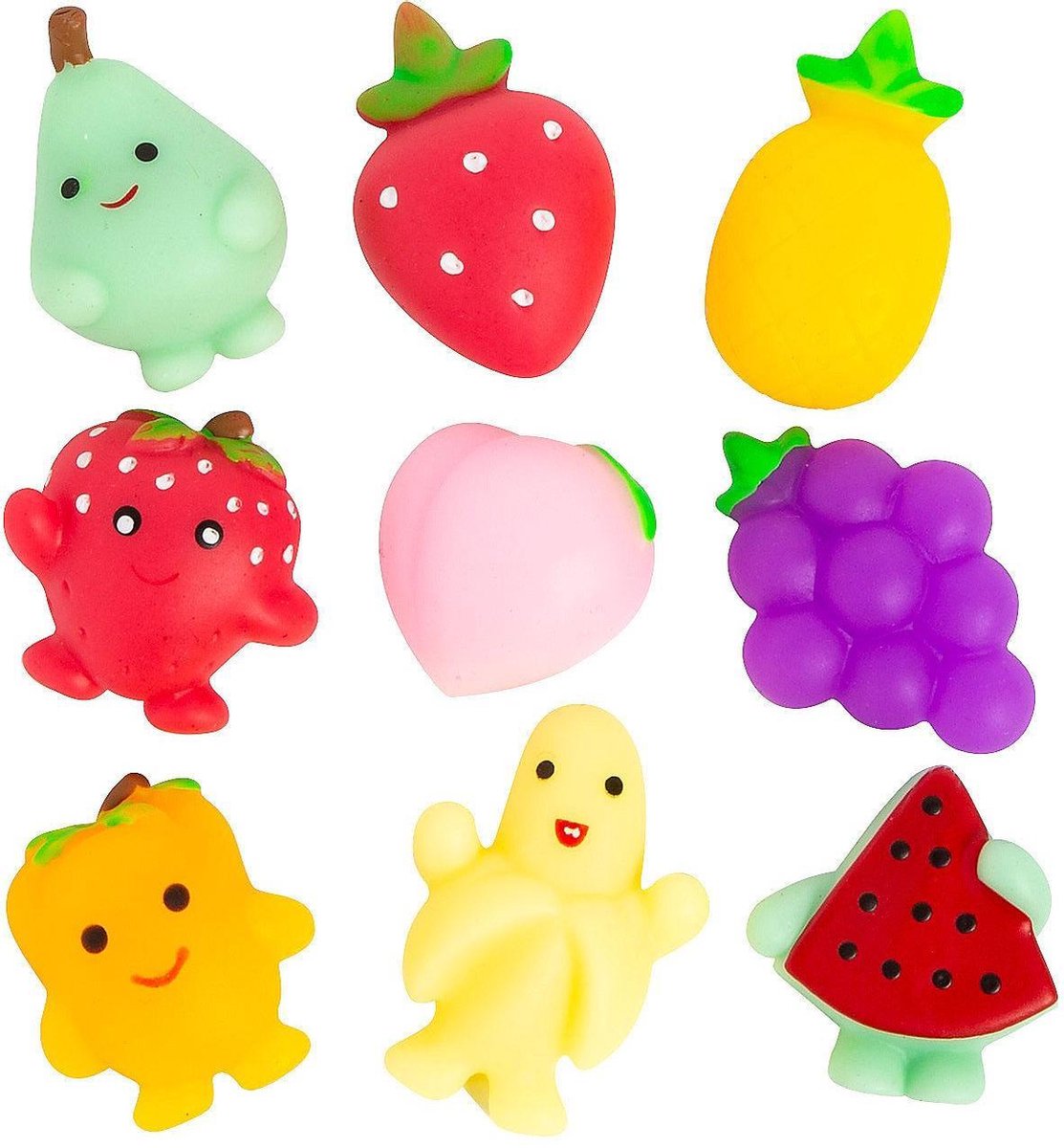 mochi squishy - 5x stuks/ Dier-Fruit mix / squeeze - Fidget Toy - Pop It - Simple Dimple - Soft animal - knijp poppetje - Mochies