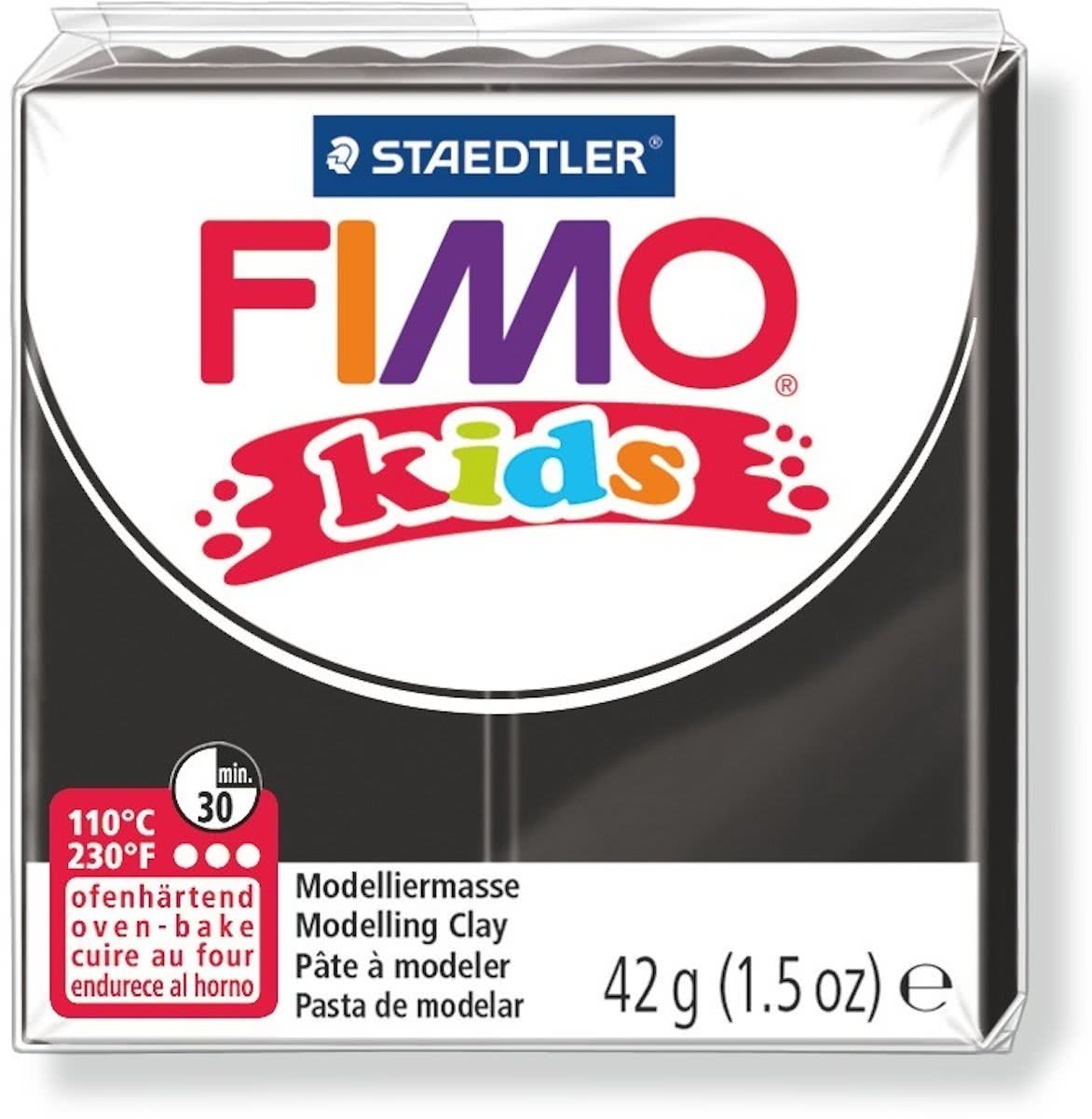 Fimo kids Boetseerklei 42g Zwart 1stuk(s) materiaal voor pottenbakken en boetseren