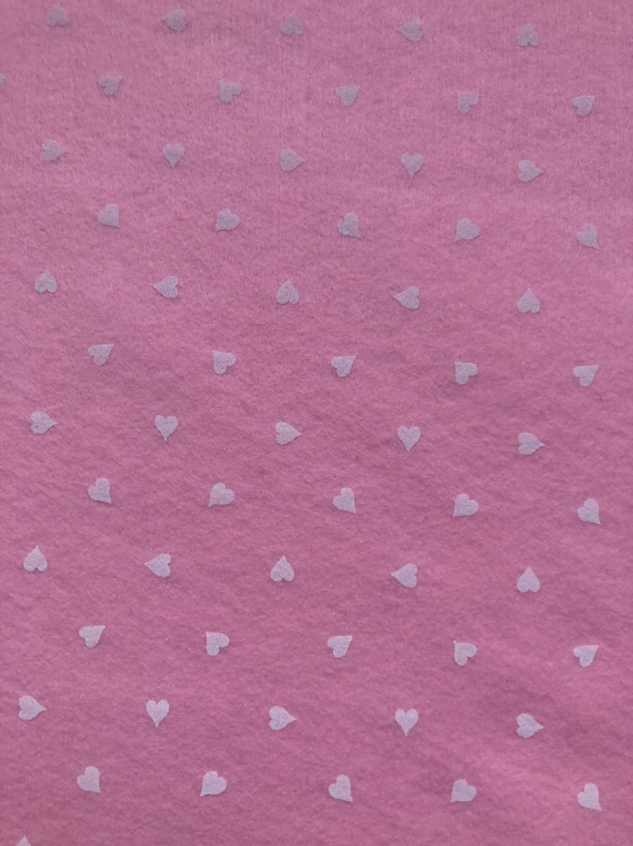 Synthetisch   3 STUKS 1 mm. 30x40cm - Knutselen - Creatieve hobby - Knippen en plakken - Kaarten maken - DIY - Pastel roze/Wit/Hartjes