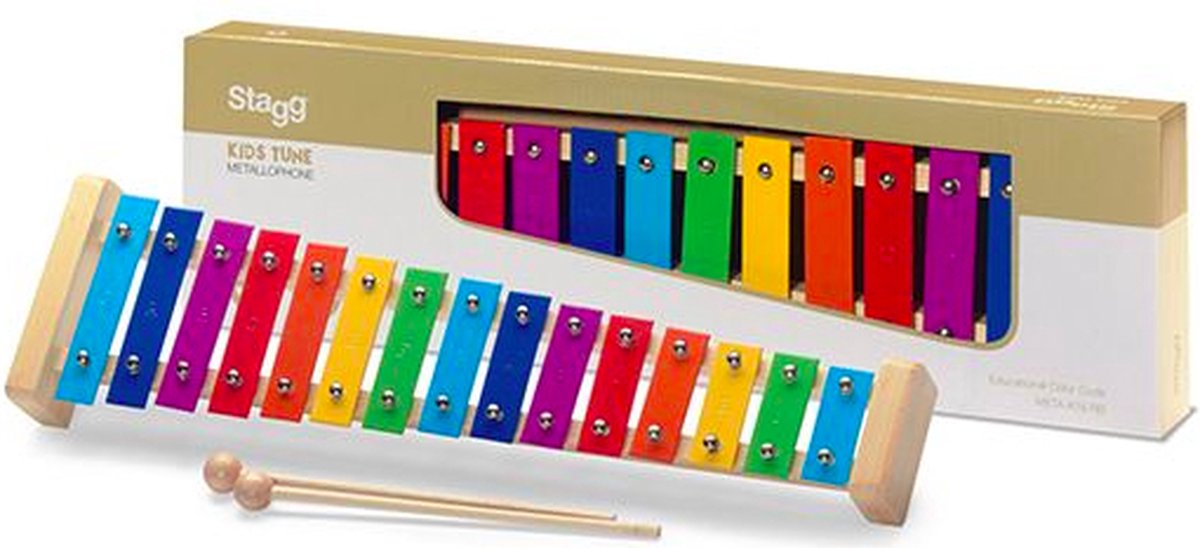 Stagg Meta-K15 RB - Metallophone with 15 colour-coded Keys -