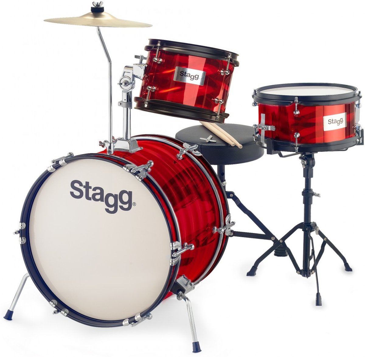 Stagg TIM JR 3/16B RD 3-delig junior drumset 16