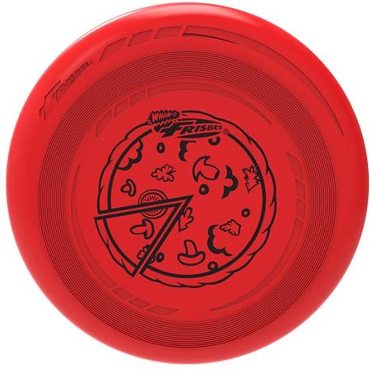 Wham - O Frisbee Go - 22,86cm - Rood / Pizza - 70g