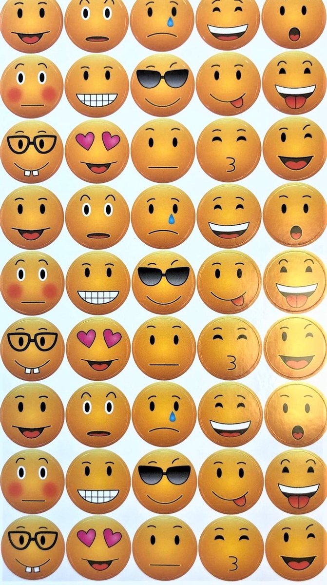 BELONINGSSTICKERS STAM EMOTICONS - 675 STUKS