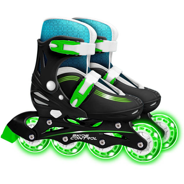 Stamp inline skates Skids Control hardboot verstelbaar zwart maat 30-33