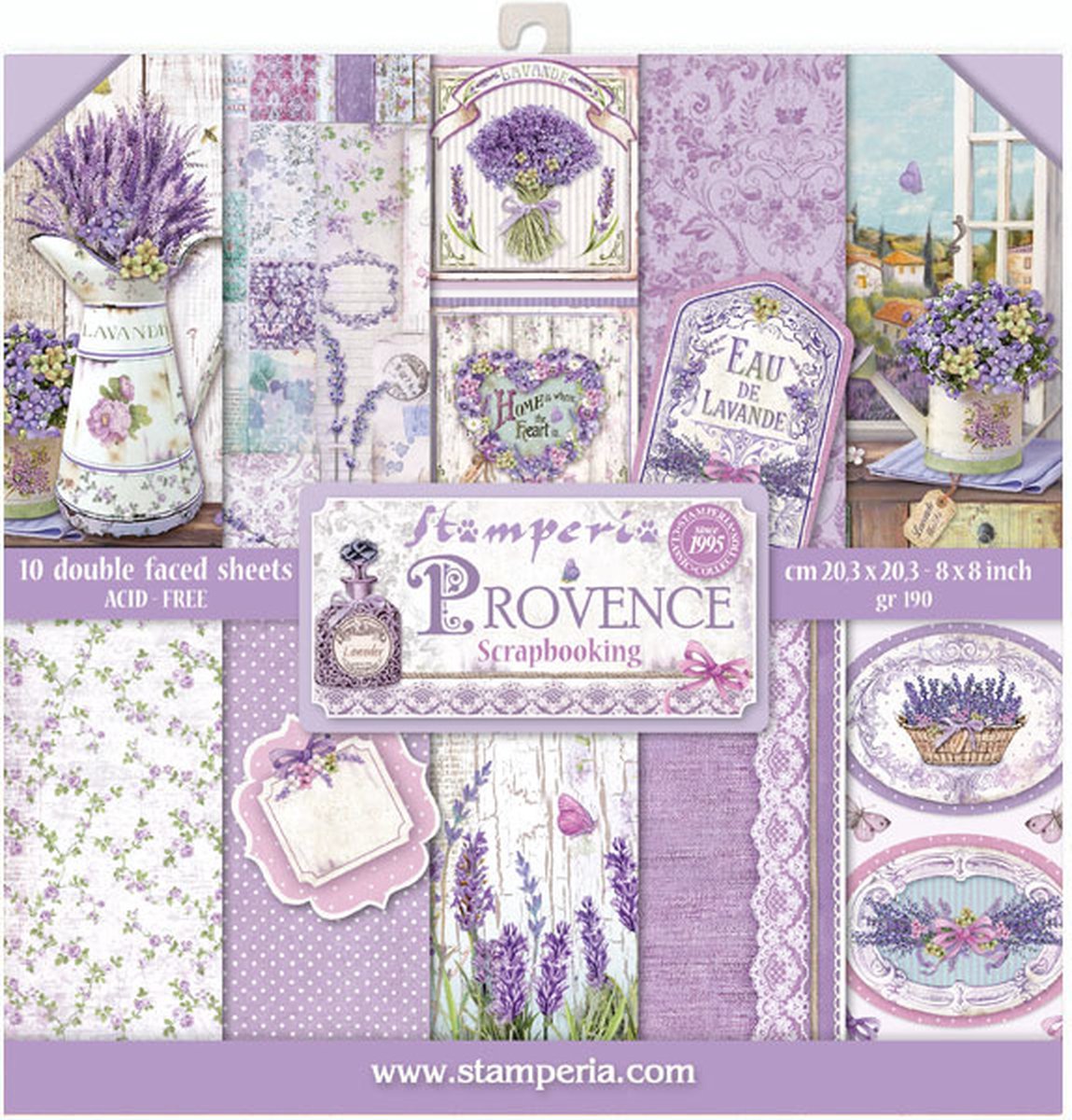 Stamperia Provence 8x8 Inch Paper Pack (SBBS10)