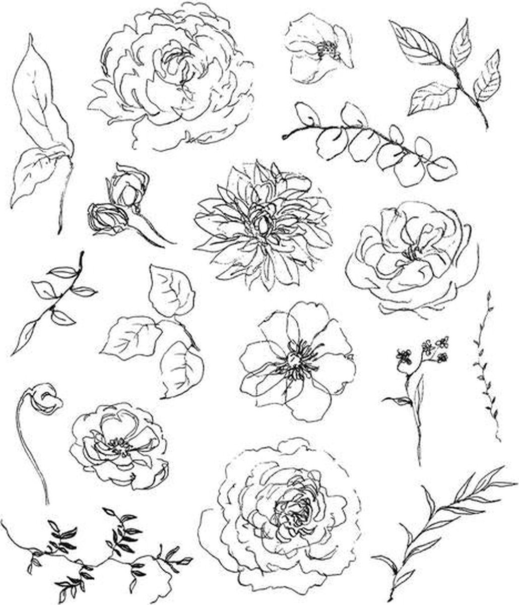 Cling Stamps Floral Elements (CMS445)