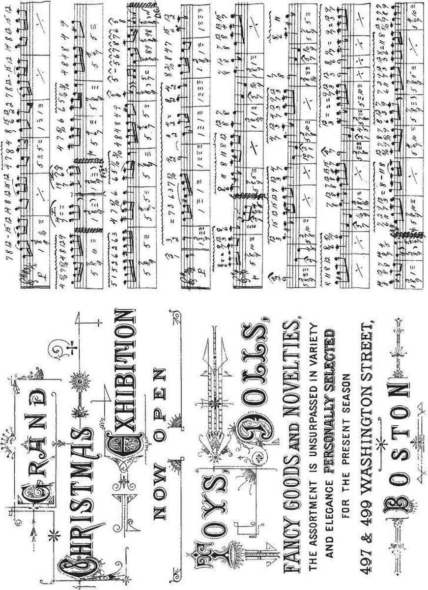 Cling Stamps Music & Advert (CMS358)