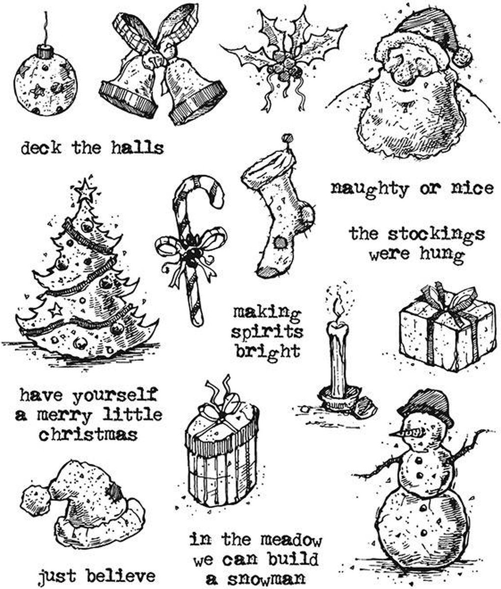 Cling Stamps Tattered Christmas (CMS318)