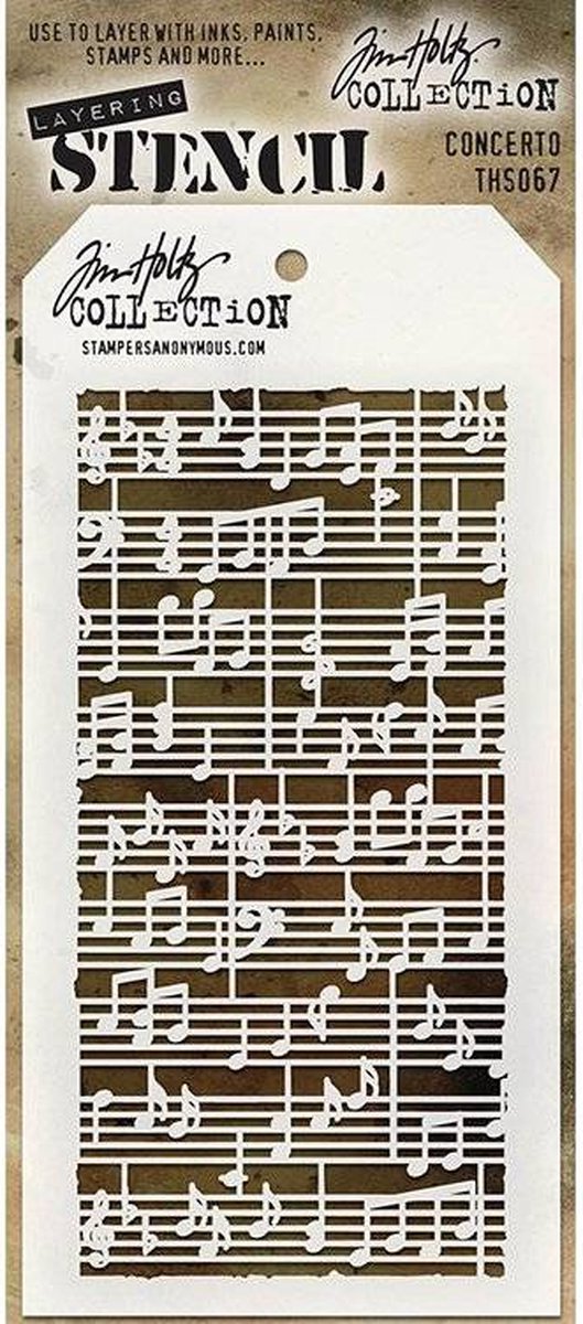 Tim Holtz Concerto Layering Stencil (THS067)