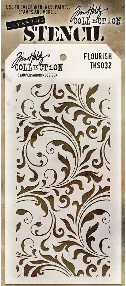 Tim Holtz Flourish Layering Stencil (THS032)