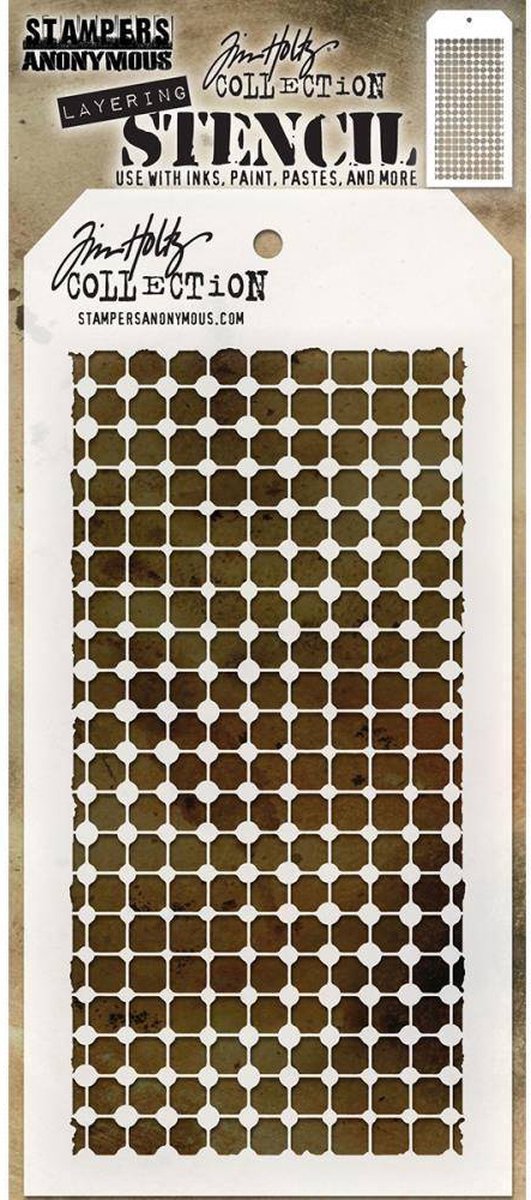 Tim Holtz Grid Dot Layering Stencil (THS083)