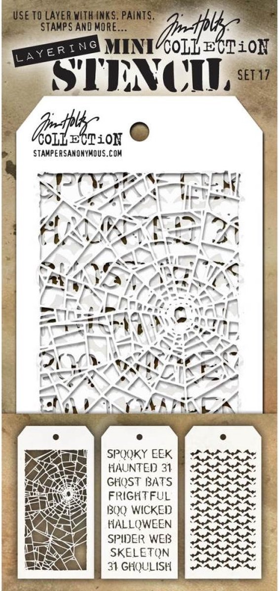 Tim Holtz Mini Layering Stencil Set 17 (THMST017)