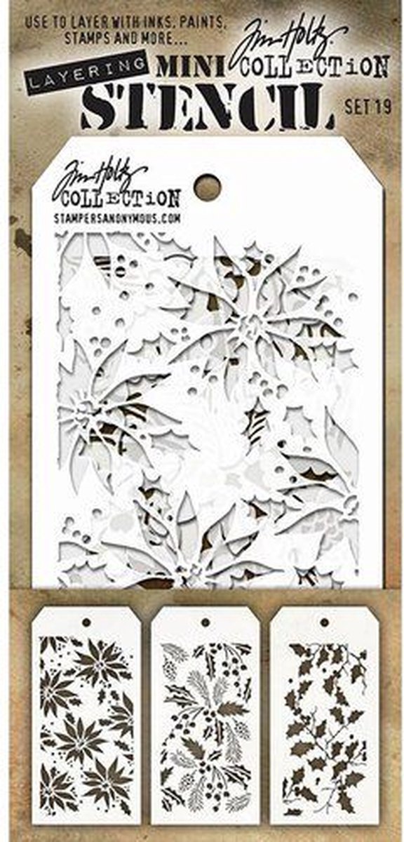 Tim Holtz Mini Layering Stencil Set 19 (THMST019)