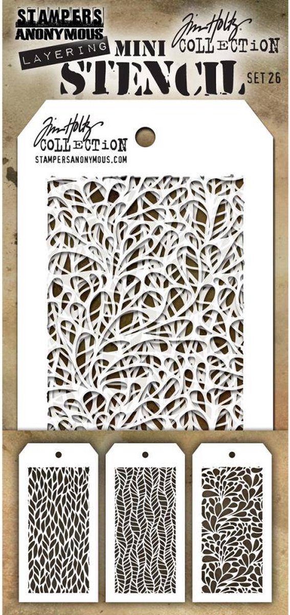 Tim Holtz Mini Layering Stencil Set 26 (THMST026)