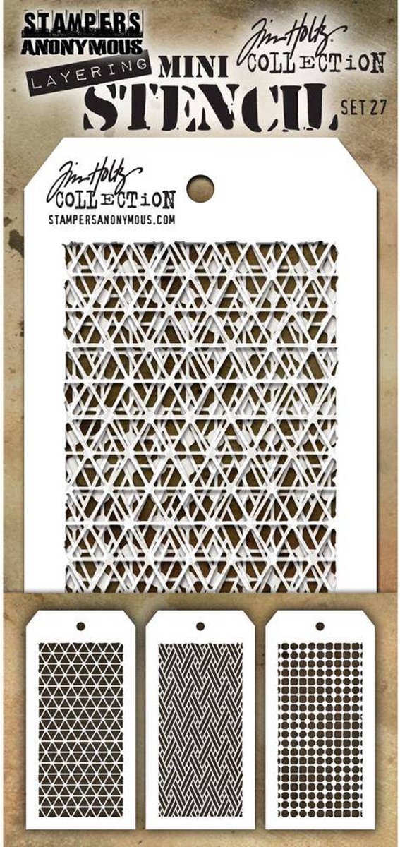 Tim Holtz Mini Layering Stencil Set 27 (THMST027)