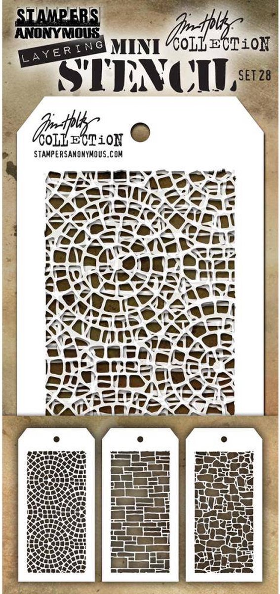 Tim Holtz Mini Layering Stencil Set 28 (THMST028)