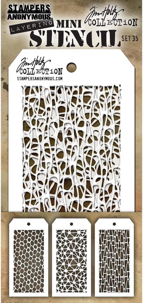 Tim Holtz Mini Layering Stencil Set 35 (THMST035)