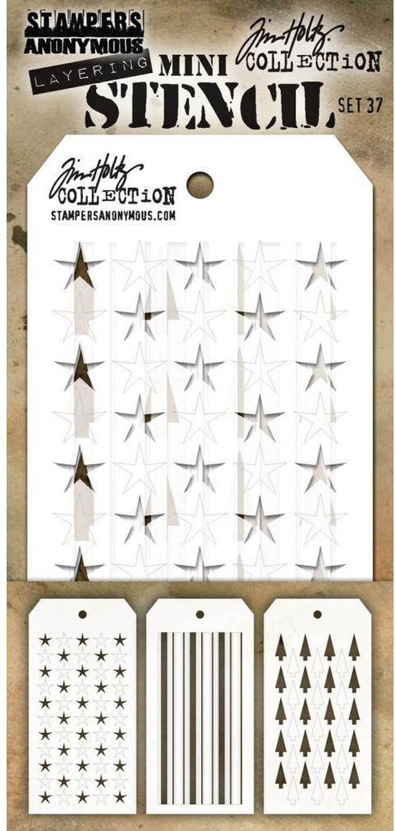 Tim Holtz Mini Layering Stencil Set 37 (THMST037)