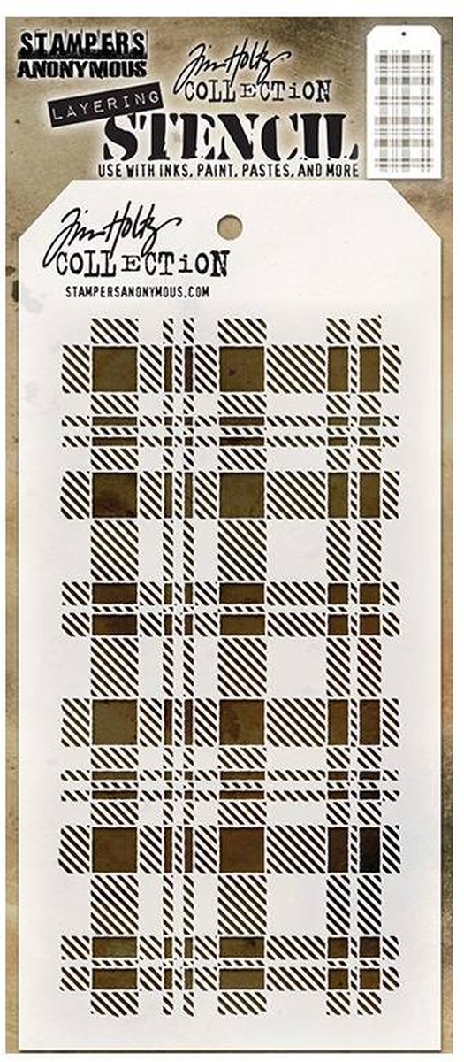 Tim Holtz Plaid Layering Stencil (THS097)