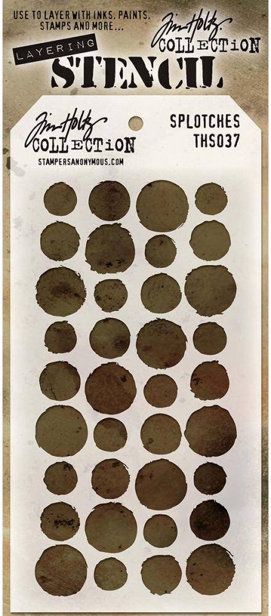 Tim Holtz Splotches Layering Stencil (THS037)