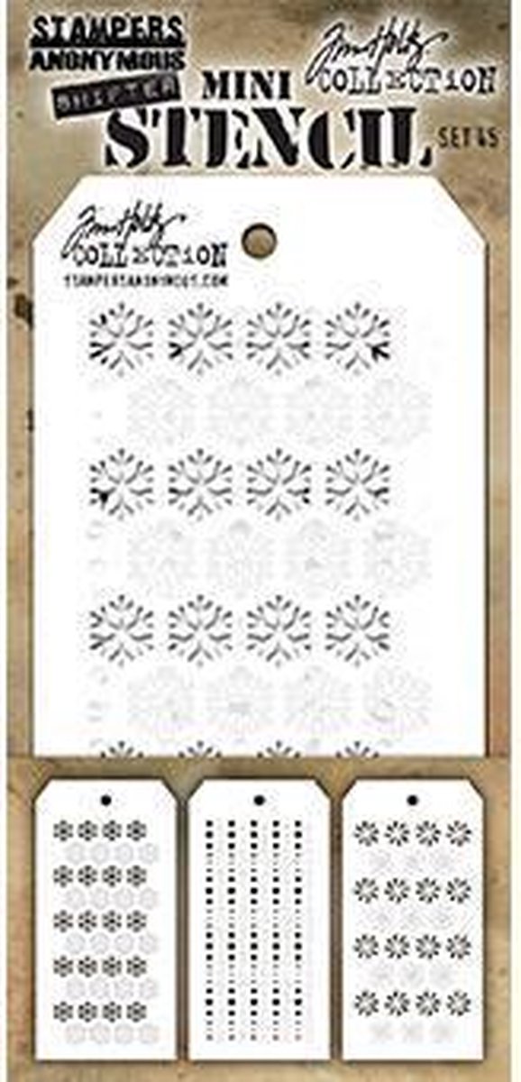 Tim Holtz shifter mini stencil set nr. 45